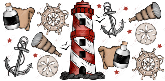 Lighthouse - Libbey/Beer Can Glass Sublimation