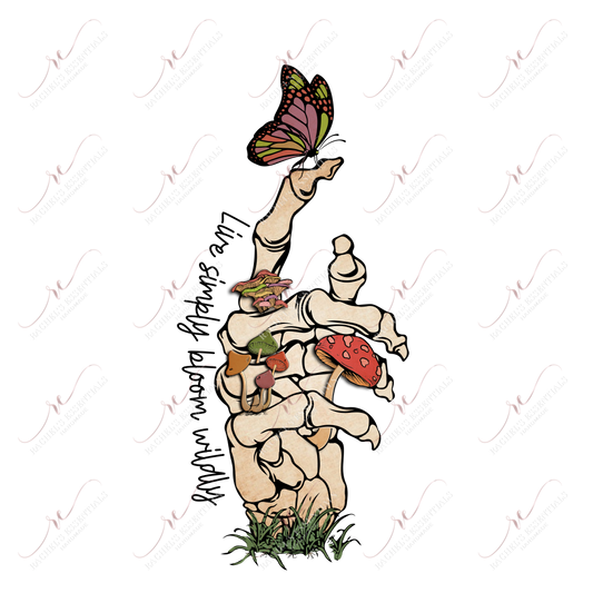 Live Simply Bloom Wildly - Ready To Press Sublimation Transfer Print Sublimation