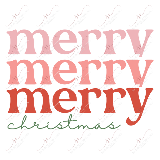 Merry Christmas - Ready To Press Sublimation Transfer Print Sublimation