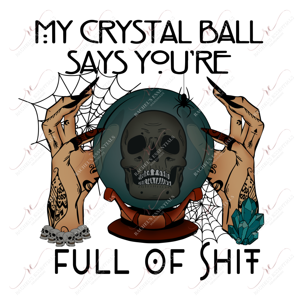 My Crystal Ball Says Youre Full Of Shit-Clear Cast Decal