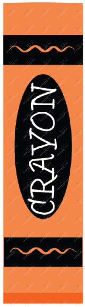 Orange Crayon - Vinyl Pen Wrap