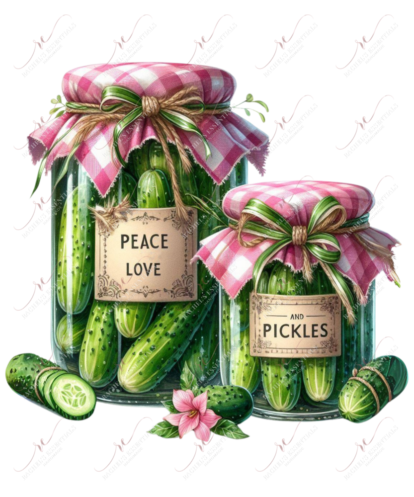 Peace Love Pickles - Ready To Press Sublimation Transfer Print Sublimation
