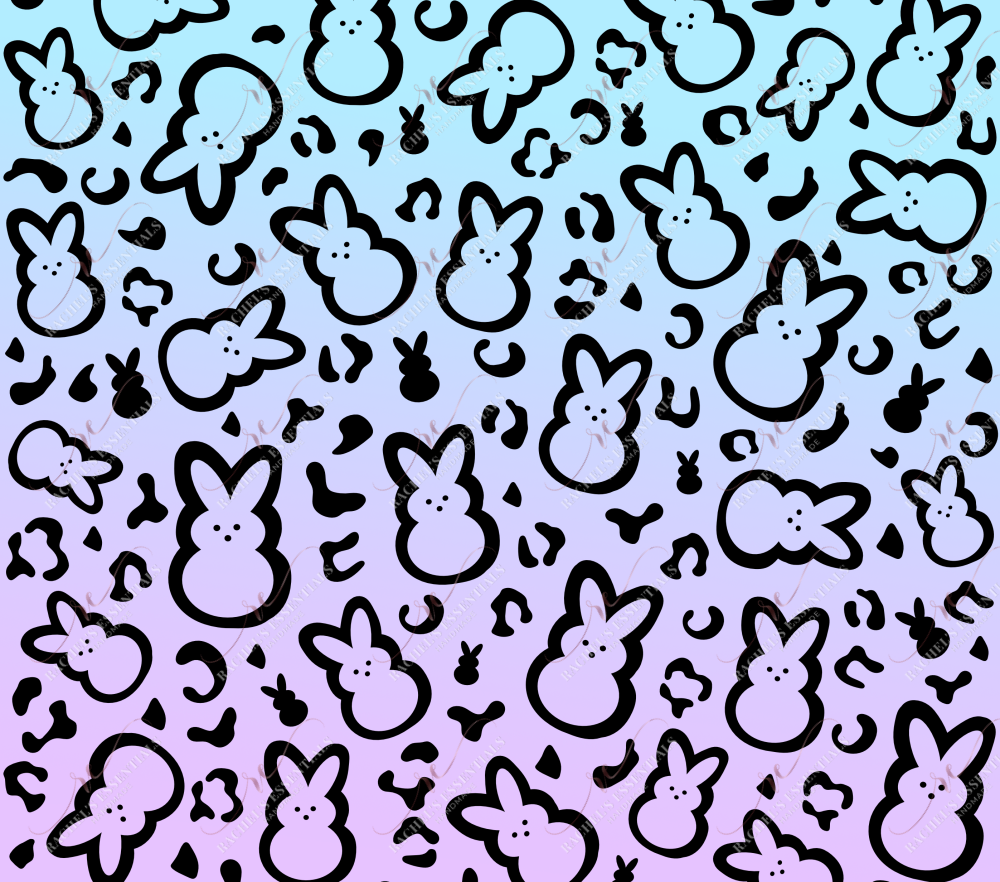 Peeps Bunnies Ombré - Ready To Press Sublimation Transfer Print Sublimation