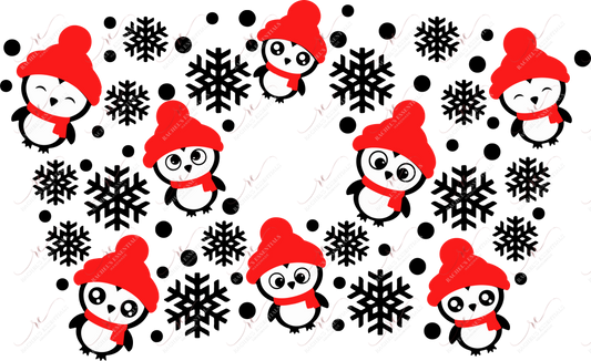 Penguins And Snowflakes - Cold Cup Wrap Cold
