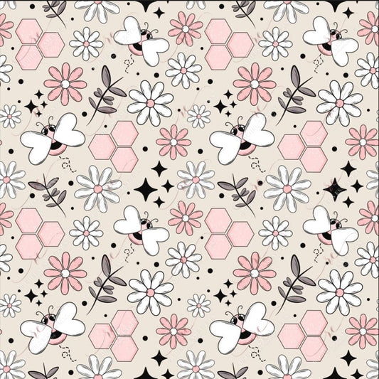 Pink Bees - Vinyl Wrap Seamless 4/24 Vinyl