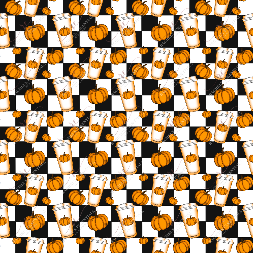 Pumpkin Drinks Small- Ready To Press Sublimation Transfer Print Sublimation