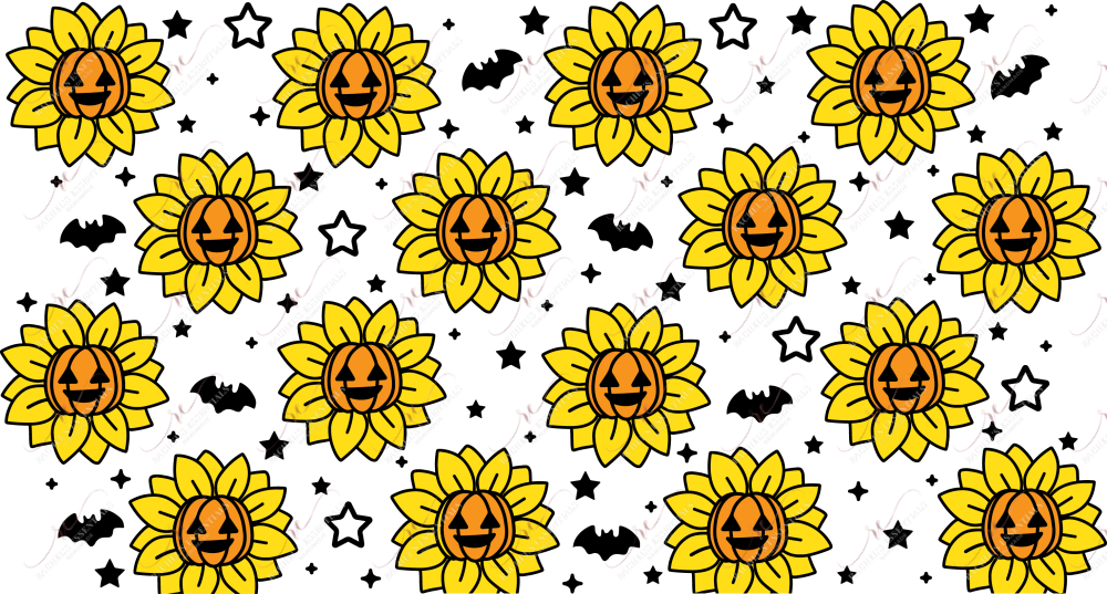 Pumpkin Flowers - 16Oz Vinyl Libbey Wrap