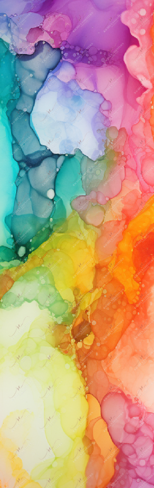 Rainbow Alcohol Ink 10 - Vinyl Pen Wrap