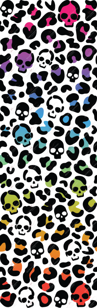 Rainbow Skull Leopard - Vinyl Pen Wrap
