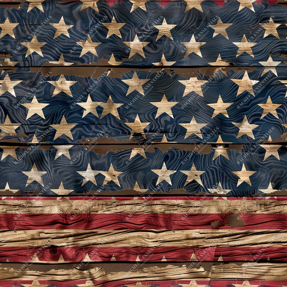 Rustic Stars And Stripes - Vinyl Wrap Seamless Vinyl