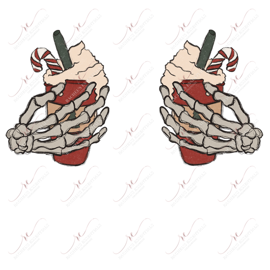 Skeleton Drinks - Ready To Press Sublimation Transfer Print Sublimation
