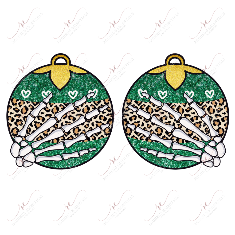 Skeleton Hand Ornaments - Ready To Press Sublimation Transfer Print Sublimation