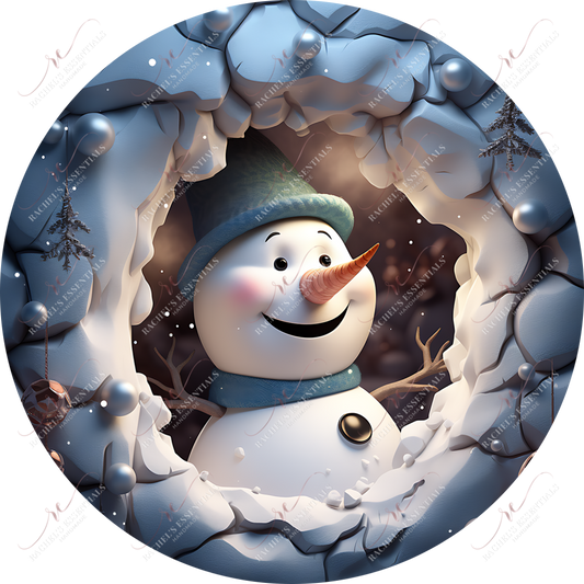 Snowman 3D Christmas Ornament 19 - Ready To Press Sublimation Transfer Print 11/23 Sublimation