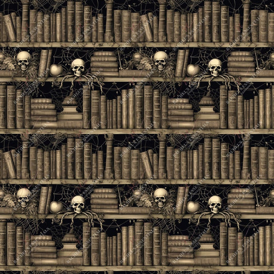 Spooky Library 2 - Ready To Press Sublimation Transfer Print Seamless 10/23 Sublimation