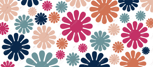 Flowers - 16Oz Glass Can Wrap Sublimation