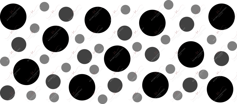 Polka Dots Black Silver - 16Oz Glass Can Wrap