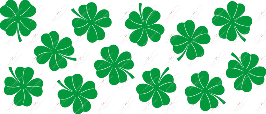 St Patricks Day Clovers - 16Oz Glass Can Wrap