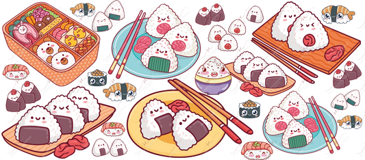 Sushi - 16Oz Vinyl Glass Can Wrap Sublimation