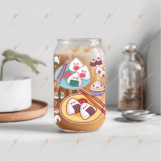Sushi - 16Oz Vinyl Glass Can Wrap Sublimation