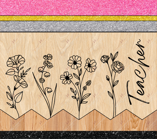 Teacher Pencil - Vinyl Wrap Vinyl