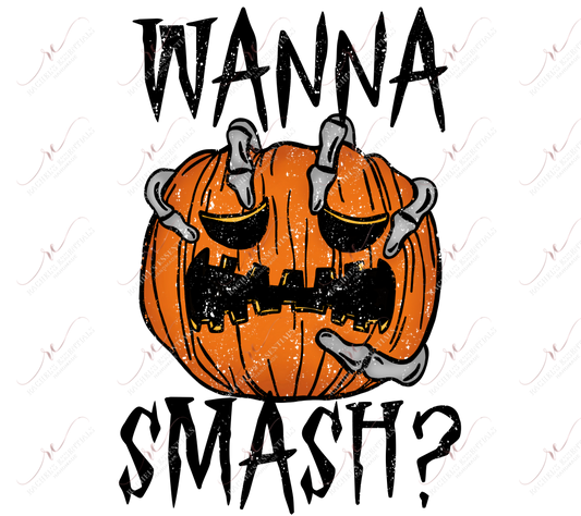 Wanna Smash Distressed - Clear Cast Decal