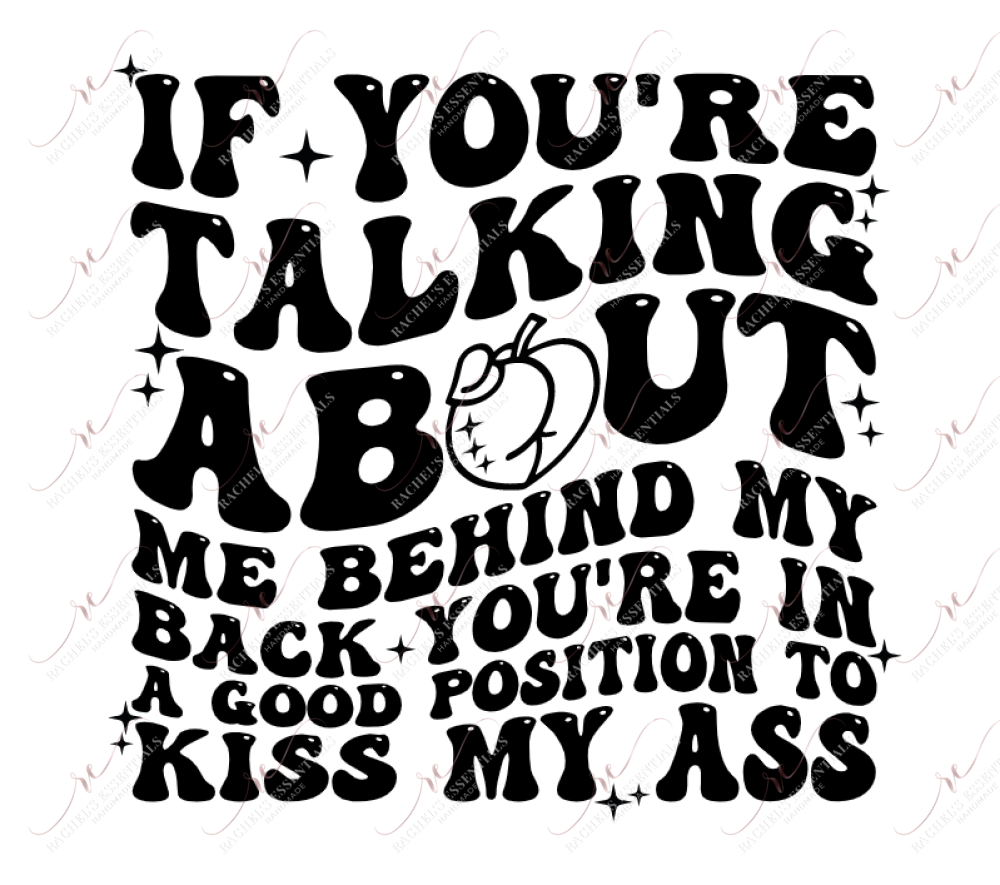 Wavy Kiss My Ass- Ready To Press Sublimation Transfer Print Sublimation