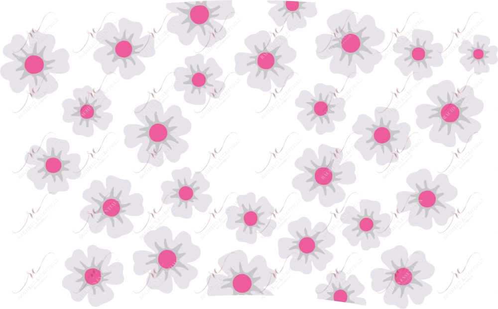 White Flowers - Cold Cup Wrap Cold