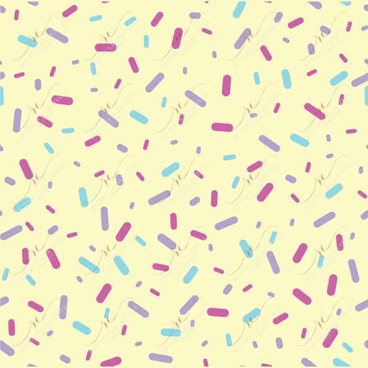 Yellow Mixed Sprinkles - Ready To Press Sublimation Transfer Print Sublimation
