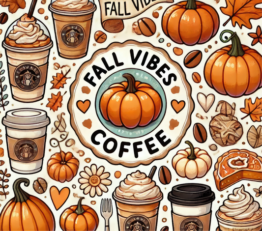 Fall vibes coffee - ready to press sublimation transfer print