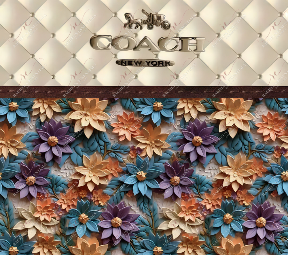 3D Fancy Brand And Floral Puffy Print-Ready To Press Sublimation Transfer Print Sublimation