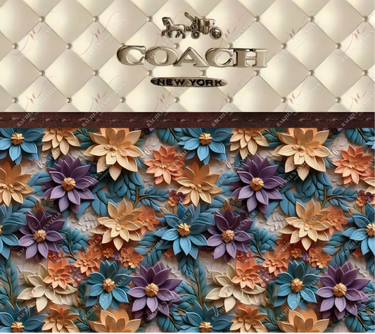 3D Fancy Brand And Floral Puffy Print-Ready To Press Sublimation Transfer Print Sublimation