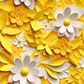 3D Yellow Floral - Ready To Press Sublimation Transfer Print Sublimation