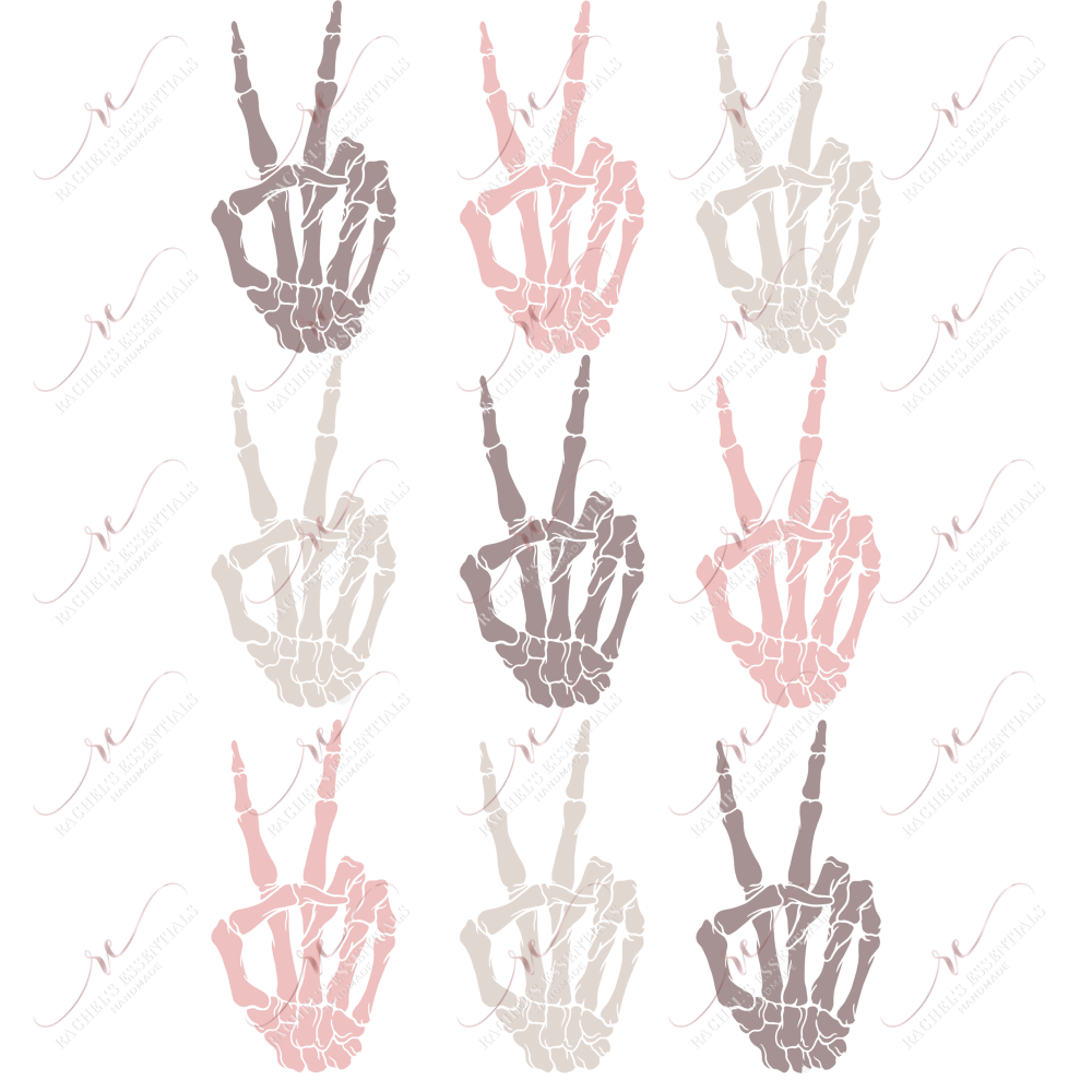 3X3 Hands Pastel - Ready To Press Sublimation Transfer Print Sublimation