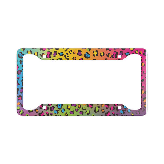 Vibrant Leopard Print License Plate Frame - Fun Car Accessory, Gifts for Animal Lovers, Car Decorations, Trendy Auto Decor, Colorful [...]