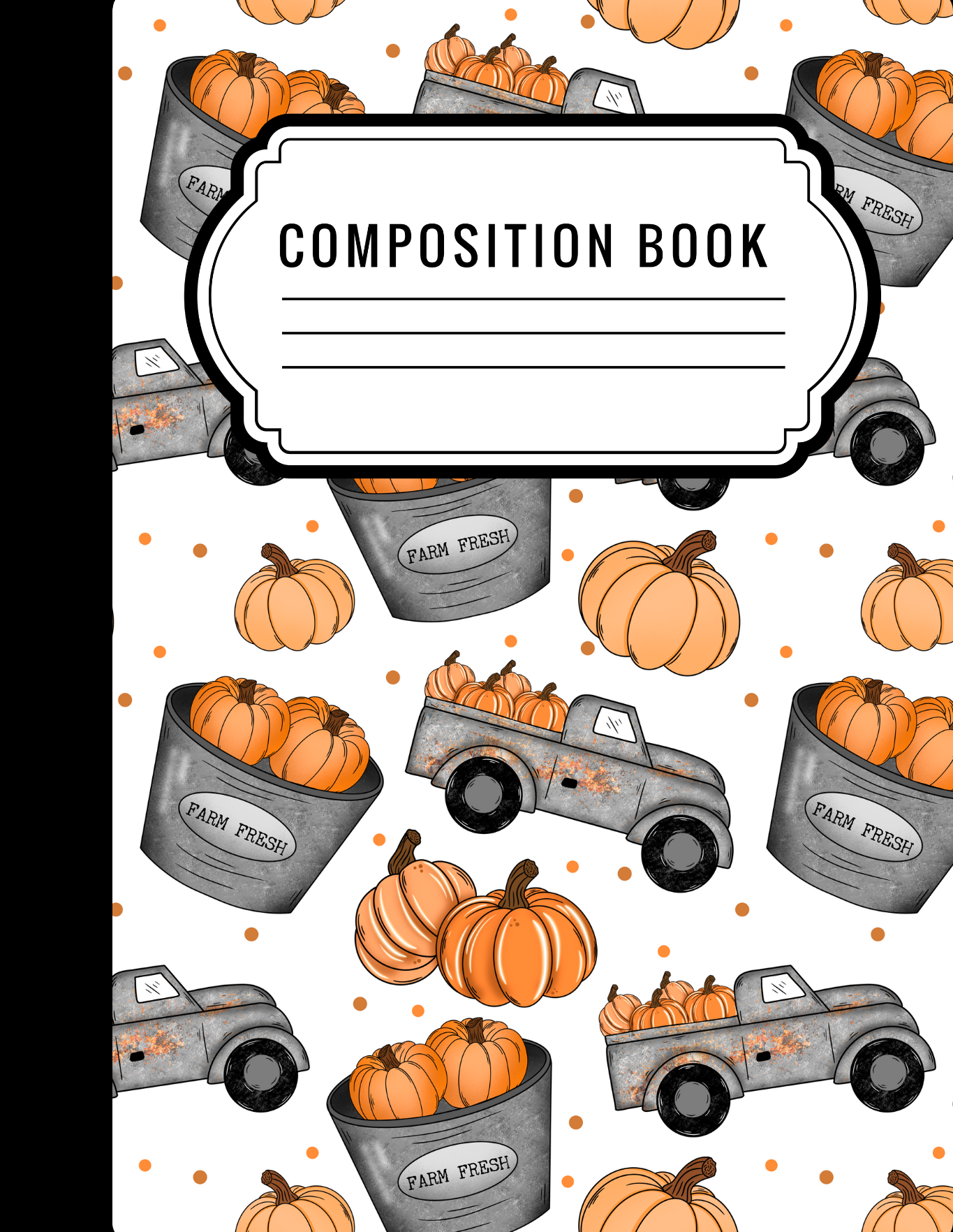 Trucks and pumpkins - Composition notebook vinyl