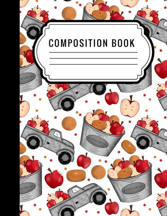 Trucks and apples - Composition notebook vinyl