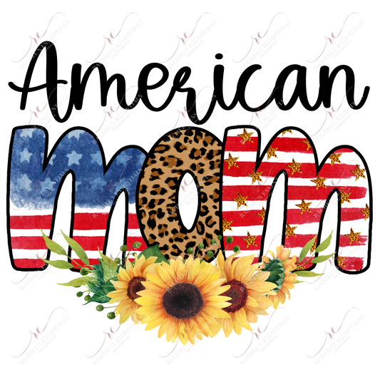 American Mom - Ready To Press Sublimation Transfer Print Sublimation