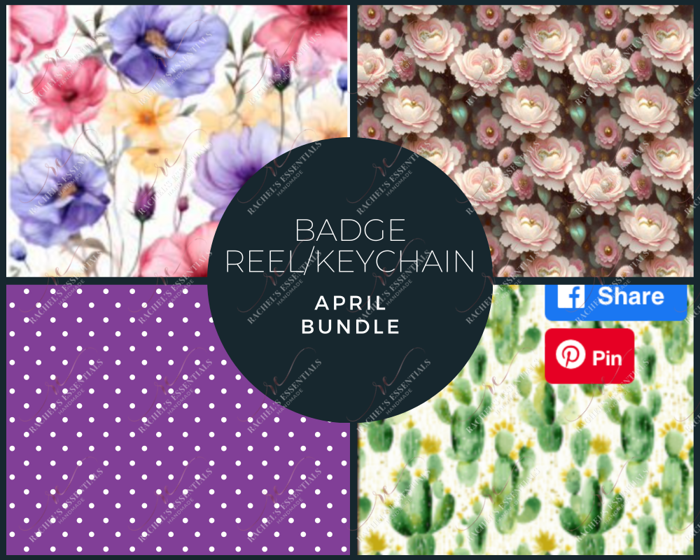 April Badge Reel And Keychain Maker Bundle