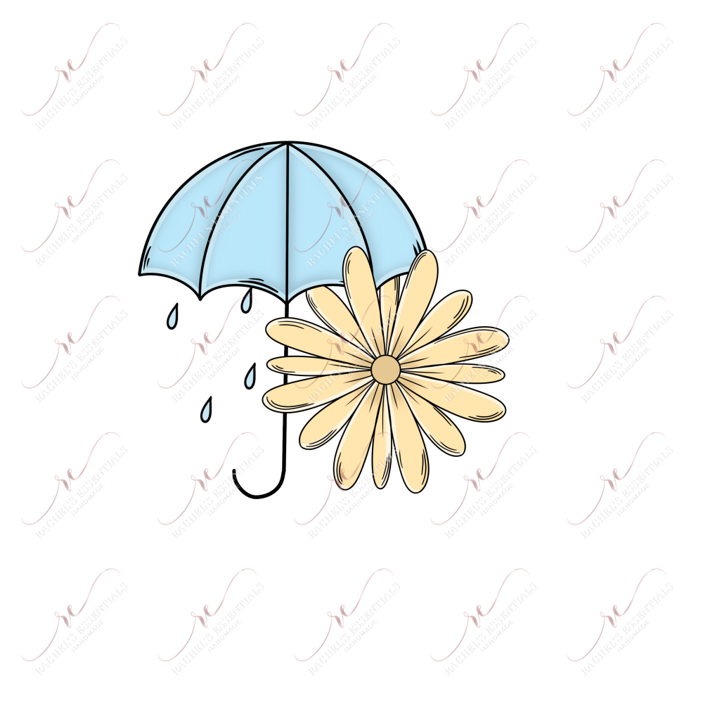 April Showers Bring May Flowers Pocket - Ready To Press Sublimation Transfer Print Sublimation