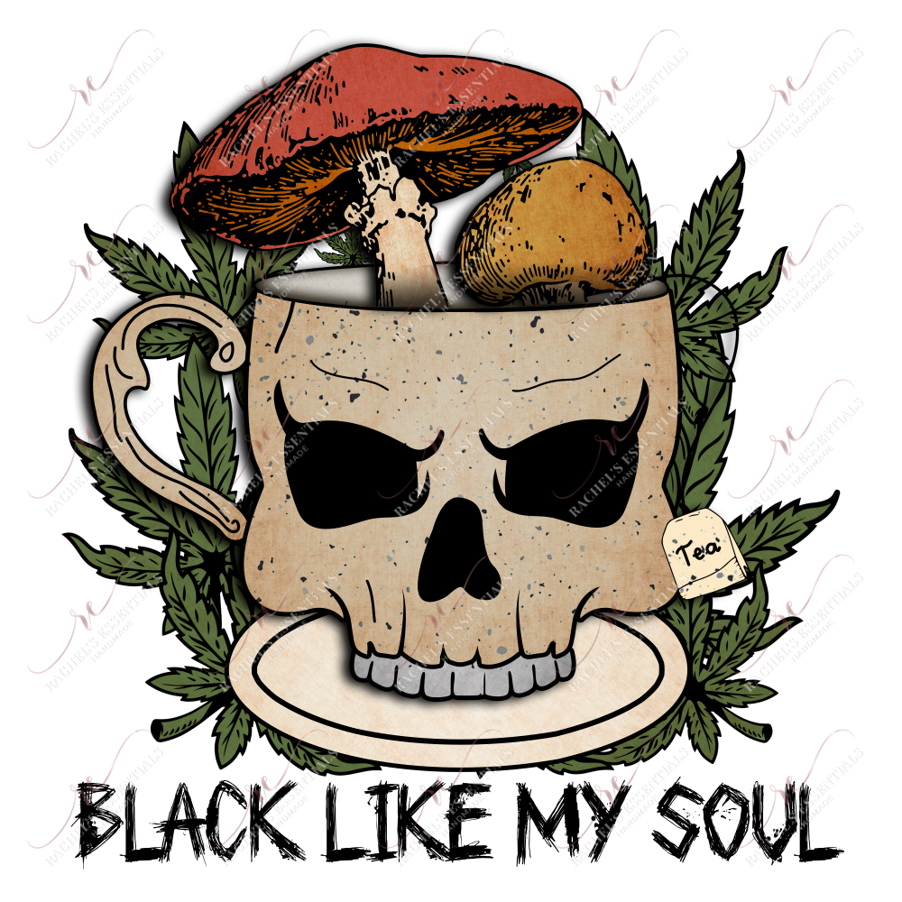 Black Soul Coffee Weed Mug- Htv Transfer