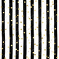 Black Stripes Gold Dots - Vinyl Wrap