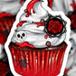 Bloody Halloween Cupcake - Sticker