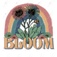 Bloom Rainbow And Flowers - Ready To Press Sublimation Transfer Print Sublimation