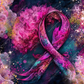 Breast Cancer Ribbon Colorful - Ready To Press Sublimation Transfer Print Sublimation