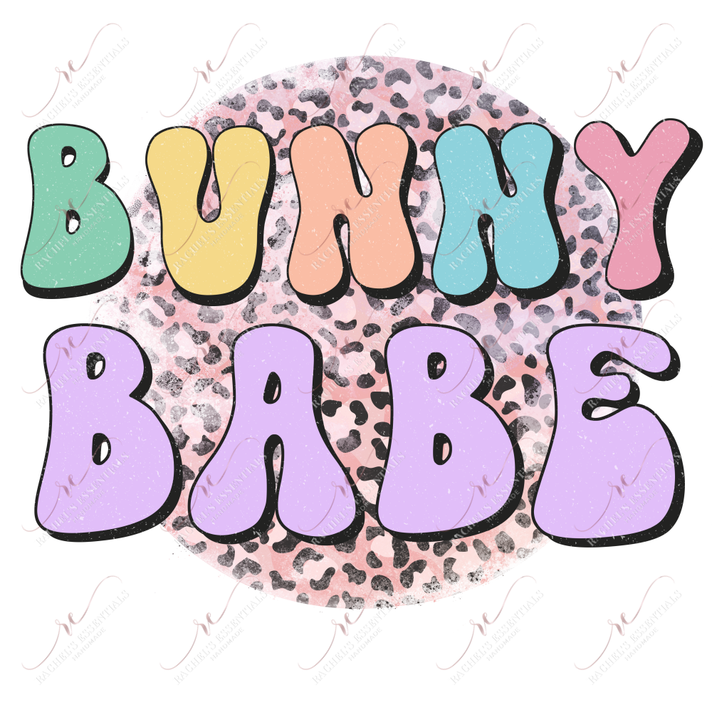 Bunny Babe Leopard - Ready To Press Sublimation Transfer Print Sublimation