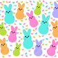 Bunny Hearts - Ready To Press Sublimation Transfer Print Sublimation