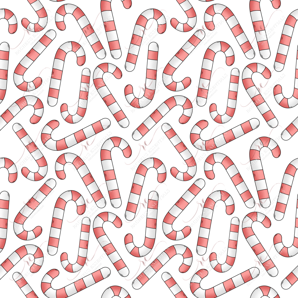 Candy Canes - Vinyl Wrap Seamless Vinyl