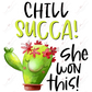 Chill Succa She Won This Stickers