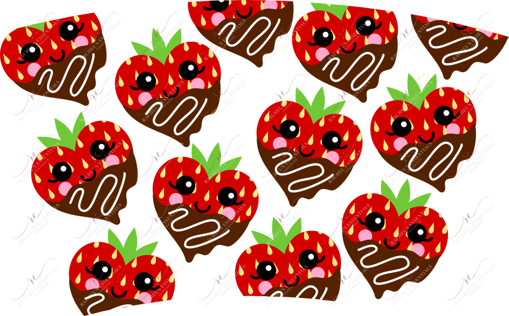 Chocolate Covered Heart Strawberries - Cold Cup Wrap Cold