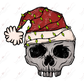 Christmas Skeleton - Clear Cast Decal